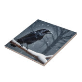 Dark Raven Black Bird Tegeltje (Zijkant)