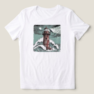 Dark Raven op Rusted Lighthouse | ALLEEN WIT Tri-Blend Shirt
