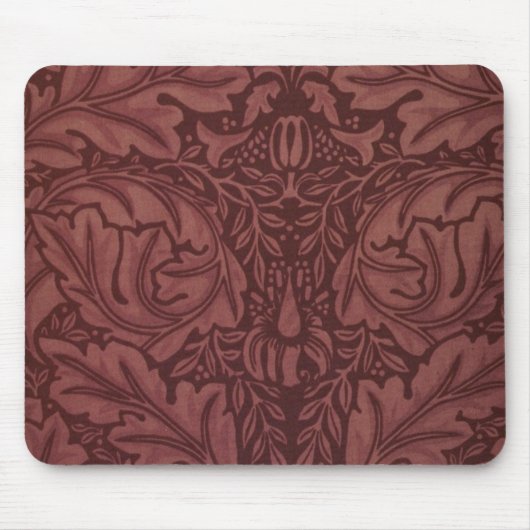 Dark Red Acanthus Leaves (van William Morris) Muismat (Voorkant)