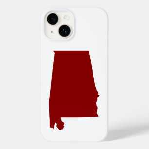 Dark Red Alabama Shape Case-Mate iPhone 14 Hoesje