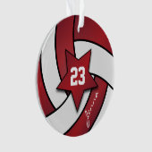 Dark Red and White Volleyball 3| DO-IT-YOURSELF No (devant)