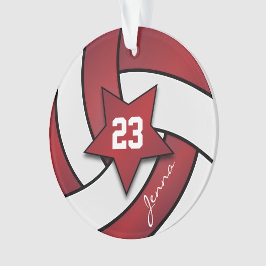 Dark Red and White Volleyball 3| DO-IT-YOURSELF No (devant)