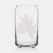 Dark Red Asiatic Lilies Floral Blikvorm Glas (Achterkant)