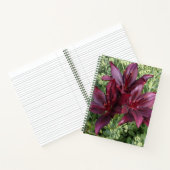 Dark Red Asiatic Lilies Floral Notitieboek (Binnen)