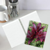Dark Red Asiatic Lilies Floral Notitieboek
