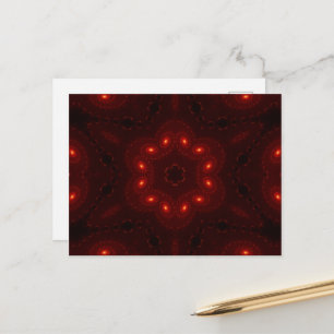 Dark Red Burgundy Gothic Lace Snowflake Briefkaart