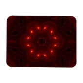 Dark Red Burgundy Gothic Lace Snowflake Magneet (Horizontaal)