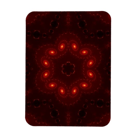 Dark Red Burgundy Gothic Lace Snowflake Magneet (Verticaal)