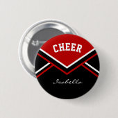 Dark Red Cheerleader Cheer Ronde Button 5,7 Cm (Voorkant /achterkant)