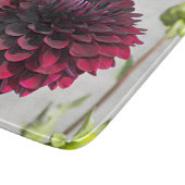 Dark Red Dahlia Bloom Floral Snijplank (Hoek)