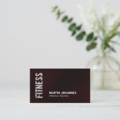 Dark Red Fitness Personal Trainer Carte de visite (Debout devant)