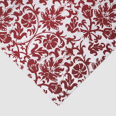 Dark Red Floral Damask Tissuepapier (Detail)