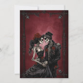 Dark Red Gothic Halloween wedding invitation (Dos)