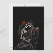 Dark Red Gothic Halloween wedding invitation (Dos)