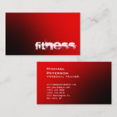 Dark Red Light Fitness Sport Visitekaartje (Voorkant / Achterkant)