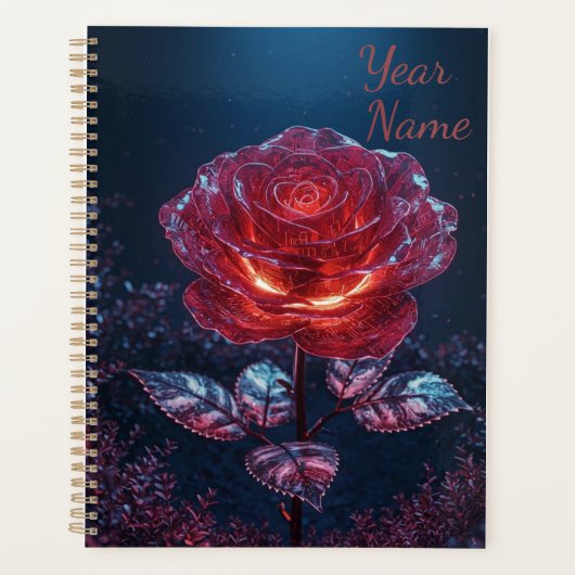 Dark Red Rose Planner (Devant)