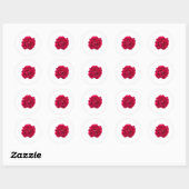 Dark Red Rose Ronde Sticker (Vel)