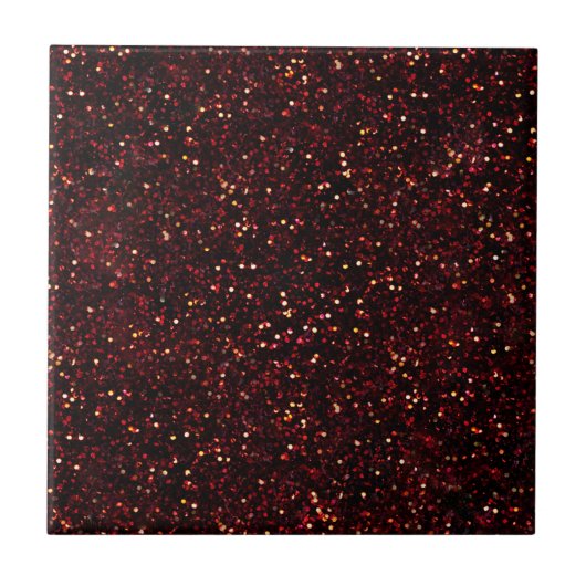 Dark Red Ruby Glitter Tegeltje (Voorkant)