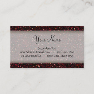 Dark Red Ruby Glitter Visitekaartje