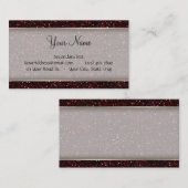 Dark Red Ruby Glitter Visitekaartje (Voorkant / Achterkant)