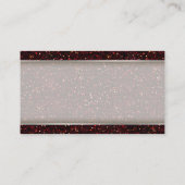 Dark Red Ruby Glitter Visitekaartje (Achterkant)