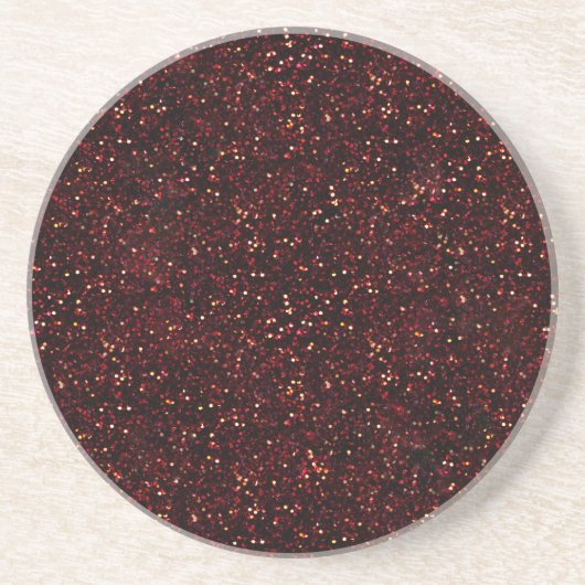 Dark Red Ruby Glitter Zandsteen Onderzetter (Voorkant)