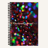 Dark Red Sparkling Journal Notitieboek (Voorkant)
