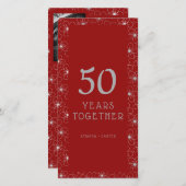 Dark Red Vintage Wedding Anniversary Flowers (Voorkant / Achterkant)