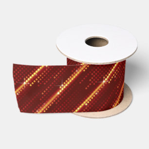 Dark Red Yellow Polka Dots Matrix gepatterd Lint