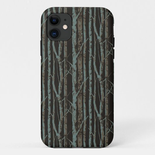 Dark Retro Birch Case-Mate iPhone Case (Achterkant)