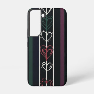 Dark Retro Pop Art Hearts Samsung Galaxy Hoesje