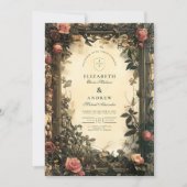 Dark Romance Art Nouveau bruiloft Kaart (Voorkant)