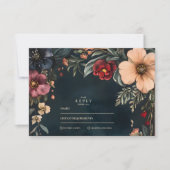 Dark Romance bruiloft thema RSVP Kaartje (Voorkant)