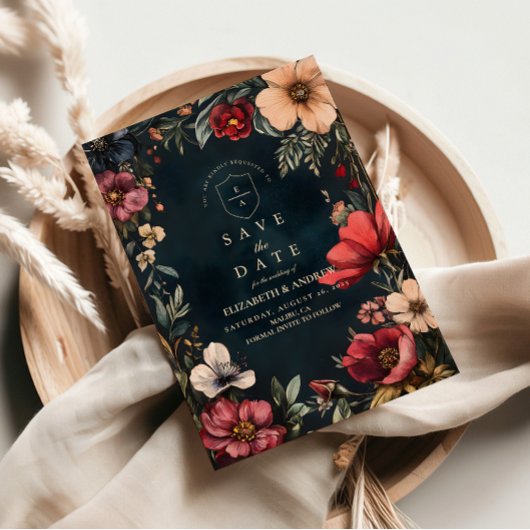 Dark Romance bruiloft thema Save The Date