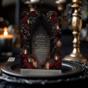 Dark Romance Gothic Lantern Party Night Kaart