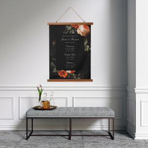 Dark Romantic Floral Dutch Masters Weddenschap Wel Hangend Wandkleed