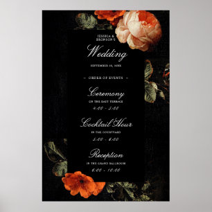 Dark Romantic Floral Dutch Masters Weddenschap Wel Poster