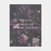 Dark Romantic Moody Fête des mariées Florale Bienv (Recto)