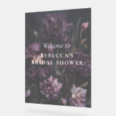 Dark Romantic Moody Fête des mariées Florale Bienv (Angle)