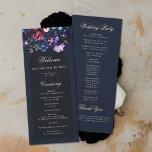 Dark Romantic Moody Florals Programme de mariage n<br><div class="desc">Un agencement floral de flores sombres moody dans les tons bijoux encadre ce programme de mariage époustouflant avec un thème romantique foncé. Un arrière - plan de marine sombre et une arche noire riche sont l'arrière - plan de la typographie classique et des touches de calligraphie élégante dans une teinte...</div>
