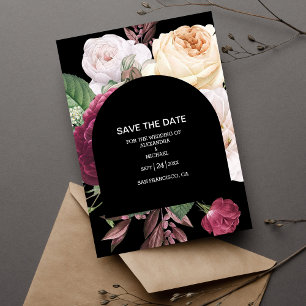 Dark Romantic Waterverf Floral Dutch Masters Save The Date