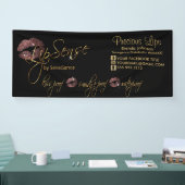 Dark Roos Glitter en Gold Lips Spandoek (Beurs)