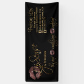 Dark Roos Glitter en Gold Lips Spandoek (Verticaal)