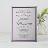 Dark Royal Paarse Outline op Grey Gradient Kaart (Staand voorkant)