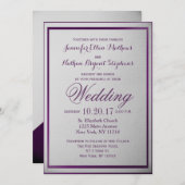 Dark Royal Paarse Outline op Grey Gradient Kaart (Voorkant / Achterkant)