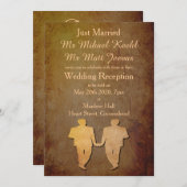 Dark Rustic Gay Wedding Reception Kaart (Voorkant / Achterkant)