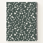 Dark Sage Green Botanical Personalized Notitieboek (Achterkant)