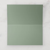 Dark Sage Green Botanical Place Card (Binnenkant ongevouwen)