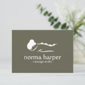 Dark Sage Massage Therapist Day Spa Gift Kaart (Staand voorkant)