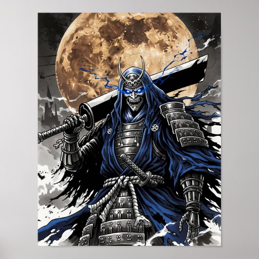Dark Samurai Demon Warrior Poster (Voorkant)